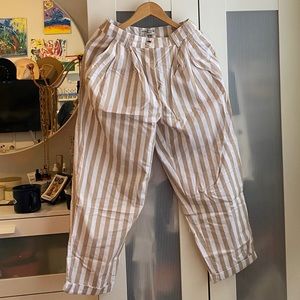 Striped High-Waisted Banana Chinos Pants Size US6